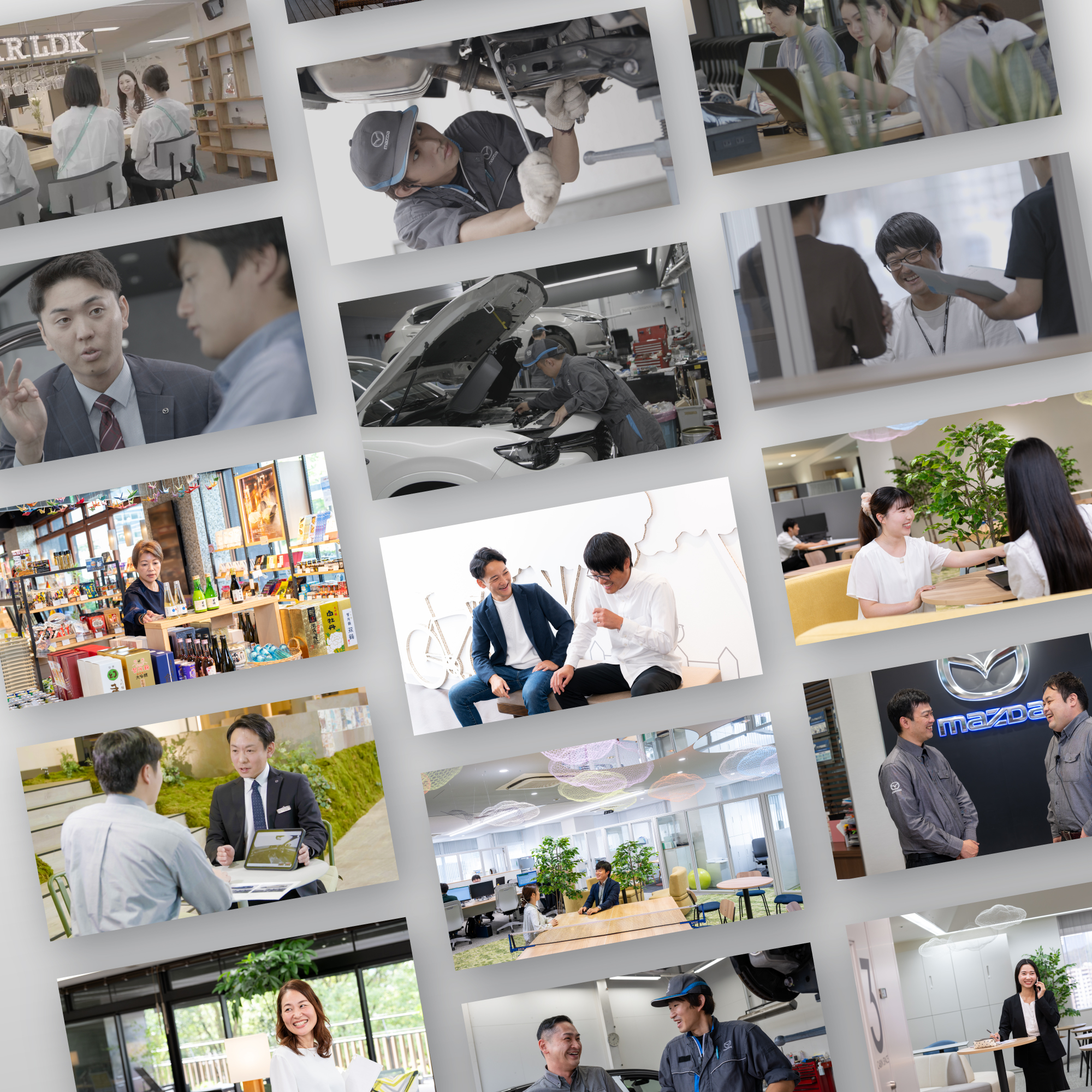 広島マツダリクルートサイトの撮影イメージ